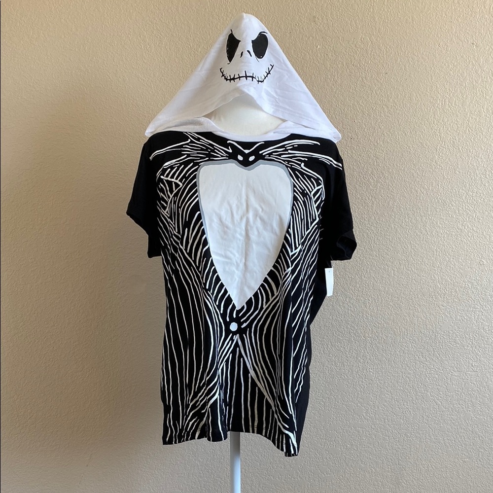 New Disney Nightmare Before Christmas Jack Skellington Hooded Tee